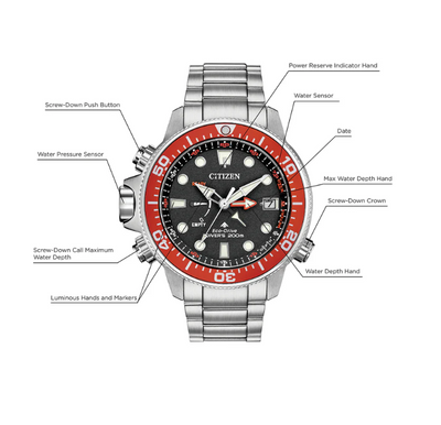 CITIZEN ECO-DRIVE PROMASTER AQUALAND BLACK DIAL MEN'S WATCH | DRIVE