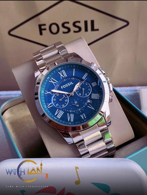 Fossil Grant Chronograph Stainless Steel Watch (With Offcial Box and Bag)