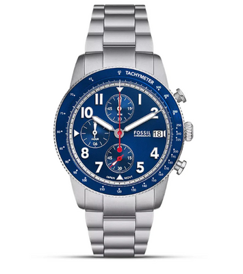 FOSSIL SPORT TOURER CHRONOGRAPH BLUE DIAL MEN'S WATCH | FS6047