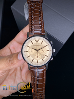 Emporio Armani Classic Chronograph Beige Dial Men’s Watch – AR2433