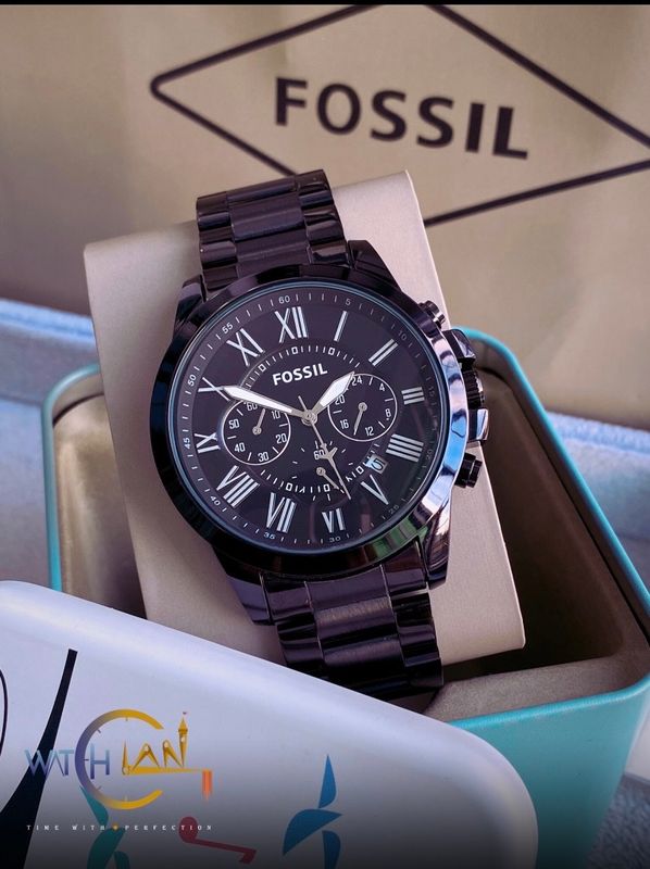 Fossil Grant Chronograph Stainless Steel Watch (With Offcial Box and Bag)