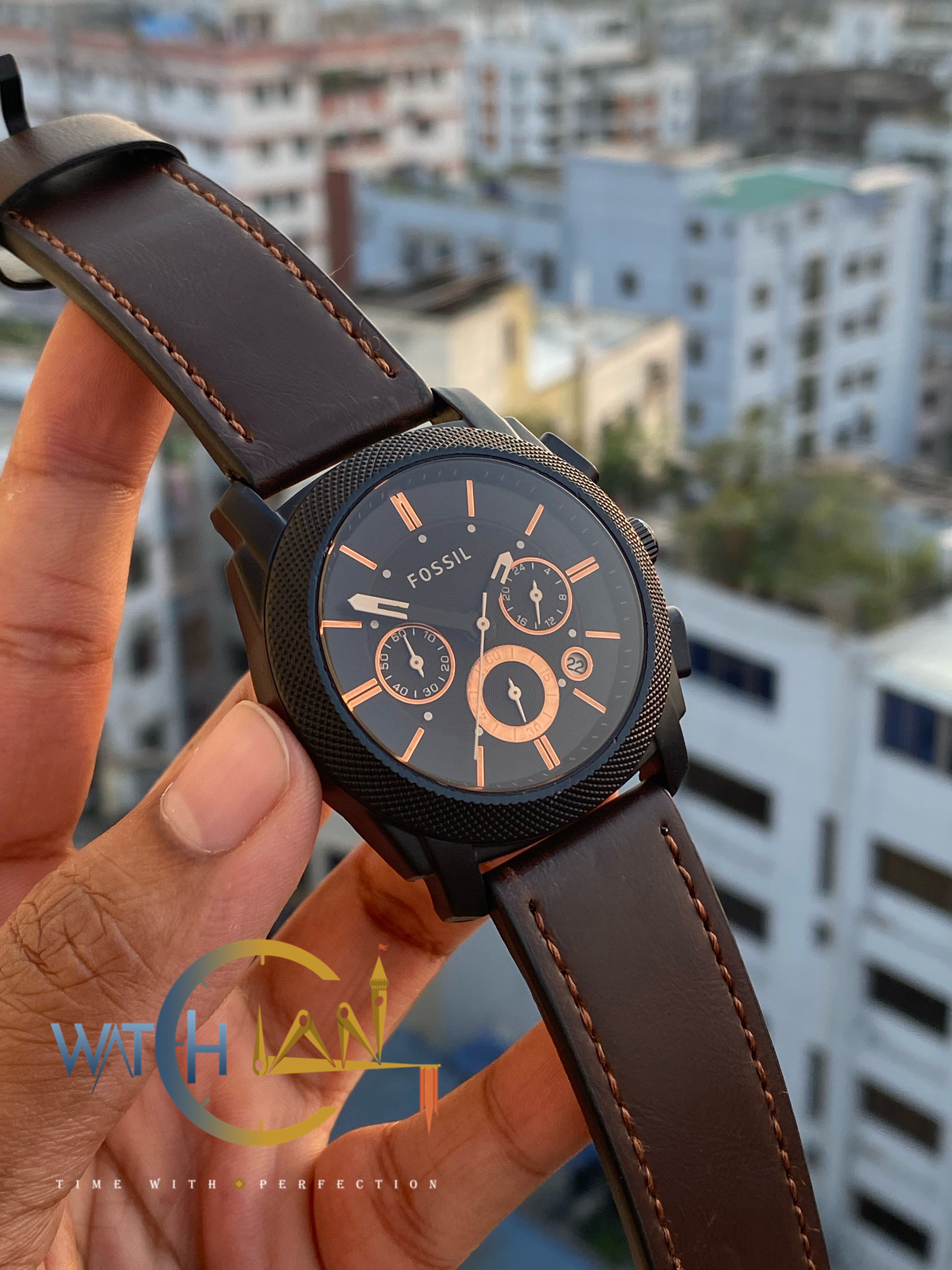 Fossil Machine Chronograph Black Dial Men's Watch – Mastercopy