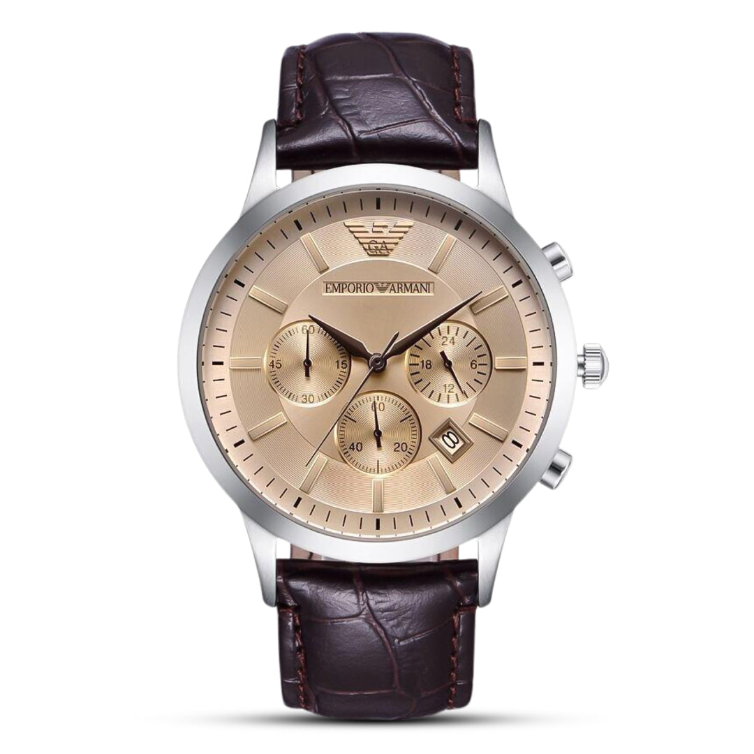 Emporio Armani Classic Chronograph Beige Dial Men’s Watch – AR2433