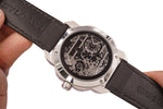 Bulgari Octo Roma Skeleton Mastercopy Watch – Black Leather Edition