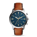 Fossil Townsman Blue Dial Luggage Leather Men's Watch – FS5279