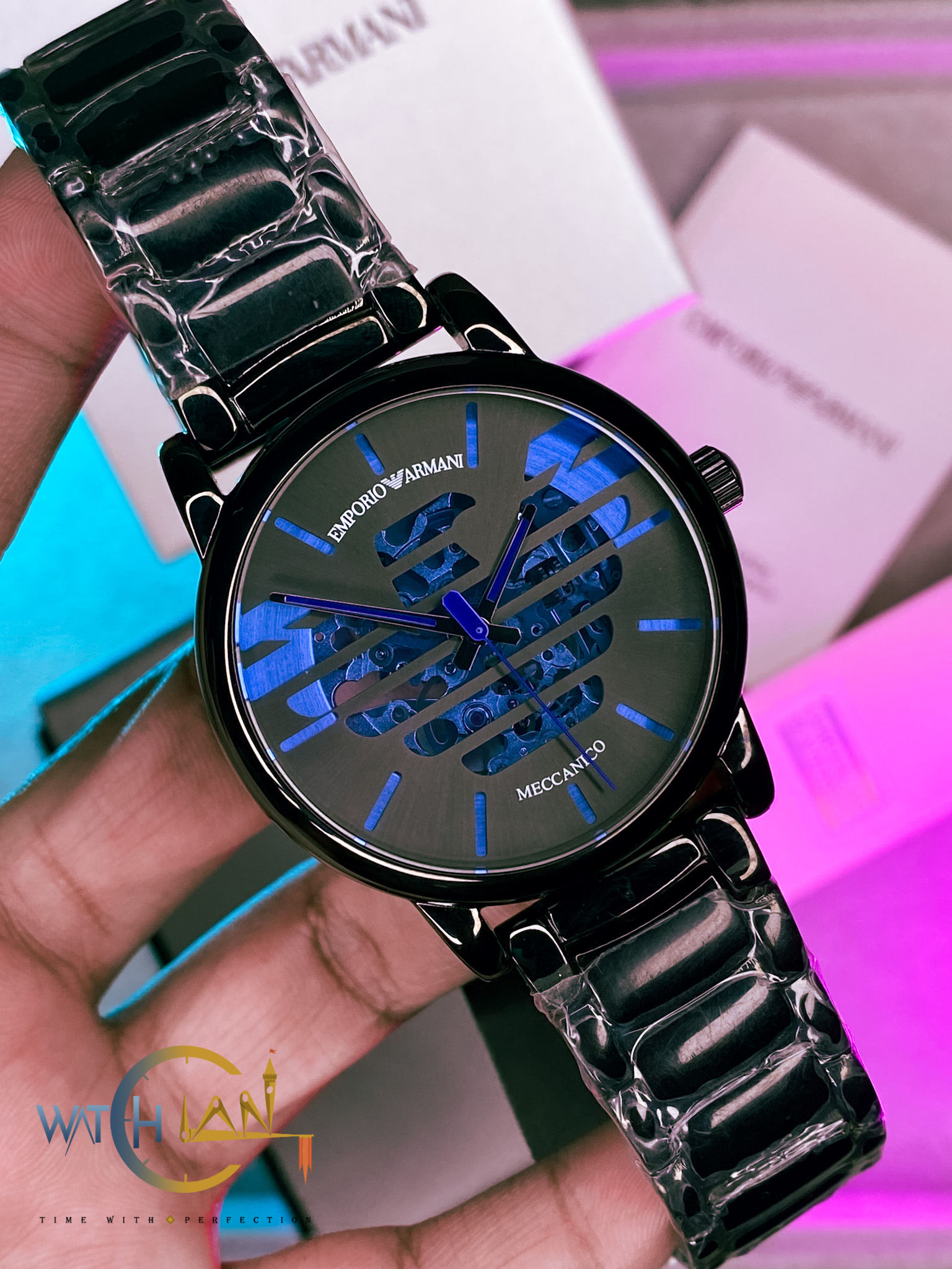 Emporio Armani Luigi Automatic Gunmetal Men’s Watch | AR60029