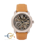 Bulgari Octo Roma Skeleton Mastercopy Watch – Brown Leather Edition