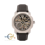 Bulgari Octo Roma Skeleton Mastercopy Watch – Black Leather Edition